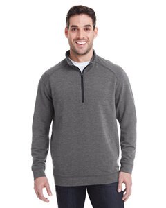 J. America JA8434 - Adult Omega Stretch Quarter-Zip Charcoal Trblnd