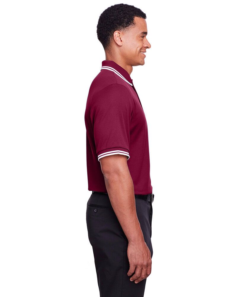 Devon & Jones DG20C - Men's CrownLux Performance Plaited Tipped Polo