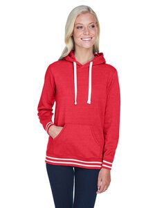 J. America JA8651 - Ladies Relay Hooded Sweatshirt Red