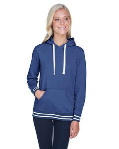 J. America JA8651 - Ladies Relay Hooded Sweatshirt Navy