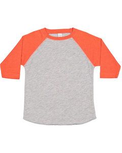 Rabbit Skins RS3330 - Toddler Baseball T-Shirt Vin Hth/Vn Orng