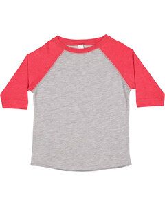 Rabbit Skins RS3330 - Toddler Baseball T-Shirt Vn Hthr/Vn Red