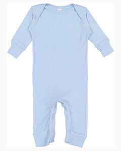 Rabbit Skins 4412 - Infant Baby Rib Coverall Light Blue