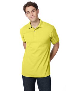 Hanes 054 - Adult 50/50 EcoSmart® Jersey Knit Polo Yellow