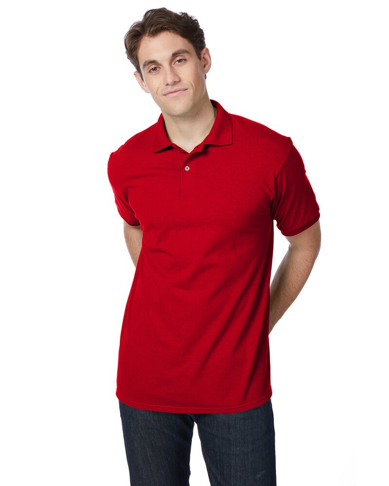 Hanes 054 - Adult 50/50 EcoSmart® Jersey Knit Polo