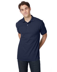 Hanes 054 - Adult 50/50 EcoSmart® Jersey Knit Polo Navy
