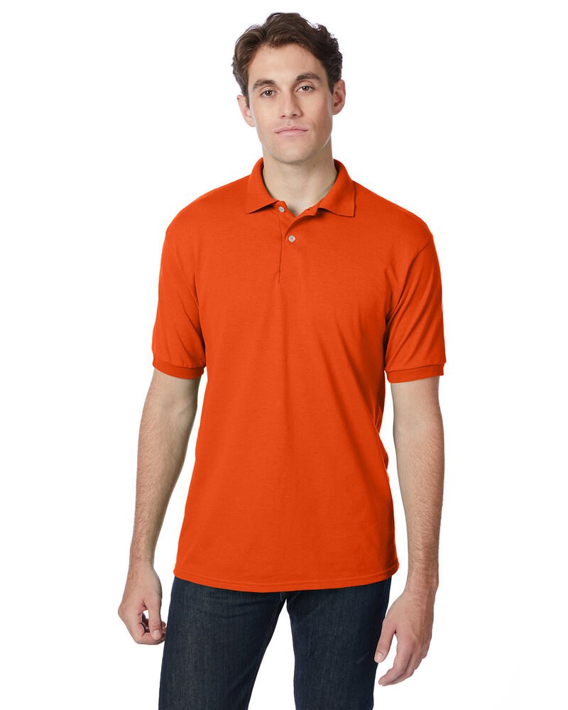 Hanes 054 - Adult 50/50 EcoSmart® Jersey Knit Polo