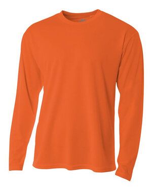 A4 N3253 - Mens Long Sleeve Crew Birds Eye Mesh T-Shirt