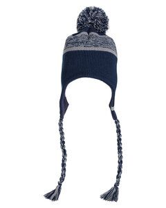 J. America 5007JA - Backcountry Knit Pom Hat Navy