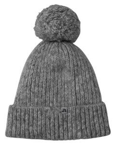 J. America 5009JA - Swap-a-Pom Knit Hat Charcoal Heather