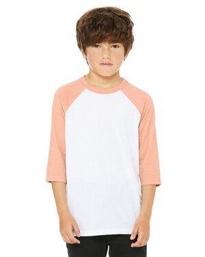 Bella+Canvas 3200Y - Youth 3/4-Sleeve Baseball T-Shirt