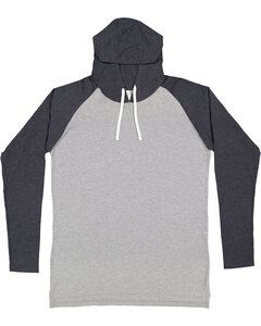 LAT 6917 - Men's Hooded Raglan Long Sleeve Fine Jersey T-Shirt Vn Hth/Vn Nv/W