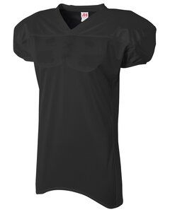 A4 N4242 - Adult Nickleback Tricot Body w/ Double Dazzle Cowl And Skill Sleeve Football Jersey Black