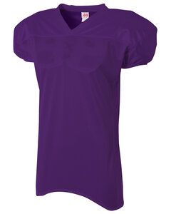 A4 N4242 - Adult Nickleback Tricot Body w/ Double Dazzle Cowl And Skill Sleeve Football Jersey Purple