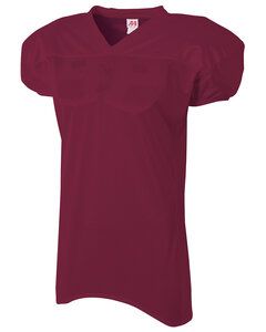 A4 N4242 - Adult Nickleback Tricot Body w/ Double Dazzle Cowl And Skill Sleeve Football Jersey Maroon