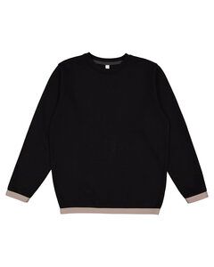 LAT 6789 - Adult Statement Fleece Crew Sweatshirt Black/Titanium