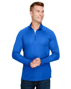 A4 N4268 - Adult Daily Polyester 1/4 Zip Royal