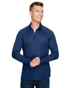 A4 N4268 - Adult Daily Polyester 1/4 Zip Navy