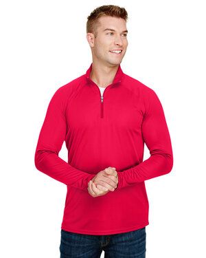 A4 N4268 - Adult Daily Polyester 1/4 Zip