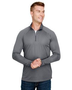 A4 N4268 - Adult Daily Polyester 1/4 Zip Graphite