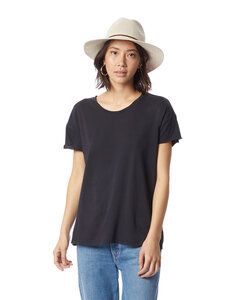 Alternative Apparel 04861C1 - Ladies Rocker Garment-Dyed Distressed T-Shirt Smoke