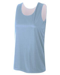 A4 NW2375 - Ladies Performance Jump Reversible Basketball Jersey Light Blue/Wht