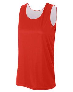A4 NW2375 - Ladies Performance Jump Reversible Basketball Jersey Scarlet/White