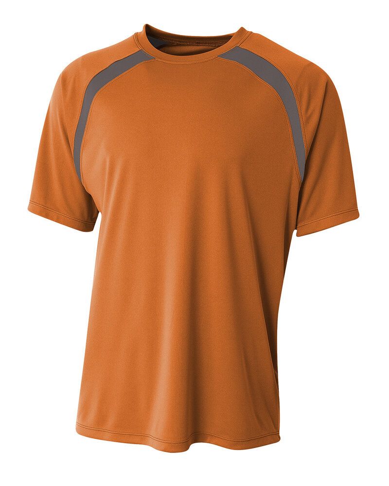 A4 NB3001 - Boy's Spartan Short Sleeve Color Block Crew Neck T-Shirt