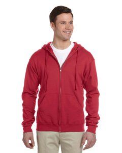Jerzees 993 - Adult 8 oz. NuBlend® Fleece Full-Zip Hooded Sweatshirt True Red