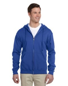 Jerzees 993 - Adult 8 oz. NuBlend® Fleece Full-Zip Hooded Sweatshirt Royal