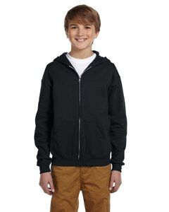 Jerzees 993B - Youth 8 oz. NuBlend® Fleece Full-Zip Hooded Sweatshirt Black