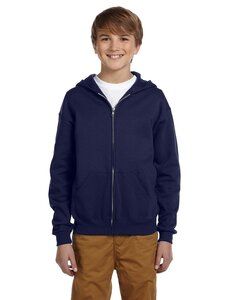 Jerzees 993B - Youth 8 oz. NuBlend® Fleece Full-Zip Hooded Sweatshirt J Navy