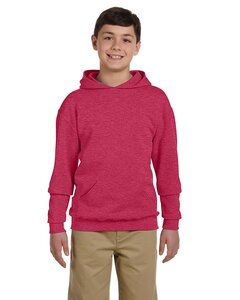Jerzees 996Y - Youth 8 oz., 50/50 NuBlend® Fleece Pullover Hood  Vint Htr Red