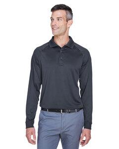 Harriton M211L - Men's Advantage Snag Protection Plus Long-Sleeve Tactical Polo Dark Charcoal