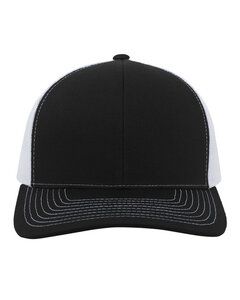 Pacific Headwear 104S - Contrast Stitch Trucker Snapback Black/White