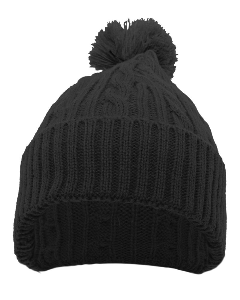 Pacific Headwear 643K - Cable Knit Pom-Pom Beanie