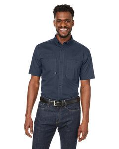 Dri Duck 4451DD - Men's Craftsman Ripstop Short-Sleeve Woven Shirt Deep Blue