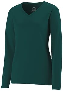 Augusta Sportswear 1788 - Ladies Long Sleeve Wicking T Shirt Dark Green