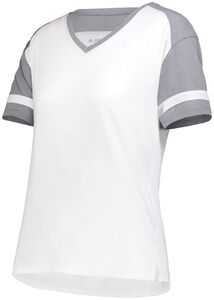 Augusta Sportswear 2914 - Ladies Fanatic 2.0 Tee White/Grey Heather