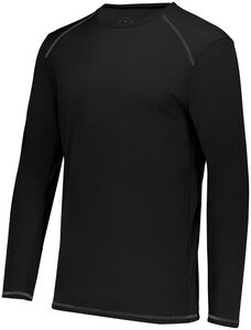 Augusta Sportswear 6845 - Super Soft Spun Poly Long Sleeve Tee Black