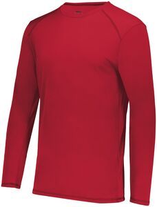 Augusta Sportswear 6845 - Super Soft Spun Poly Long Sleeve Tee Scarlet