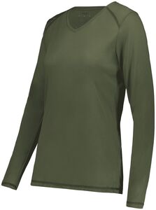 Augusta Sportswear 6847 - Ladies Super Soft Spun Poly Long Sleeve Tee Olive