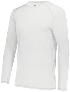Augusta Sportswear 6846 - Youth Super Soft Spun Poly Long Sleeve Tee White