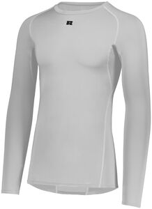 Russell R20CPM - Coolcore® Long Sleeve Compression Tee Grid Iron Silver