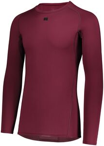 Russell R20CPM - Coolcore® Long Sleeve Compression Tee Maroon