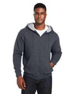 Harriton M711 - Men's ClimaBloc Lined Heavyweight Hooded Sweatshirt Dark Charcoal