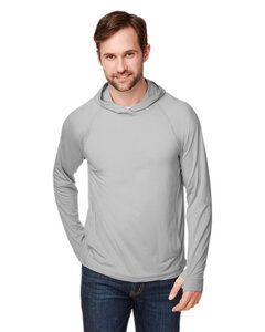 North End NE105 - Unisex JAQ Stretch Performance Hooded T-Shirt Platinum