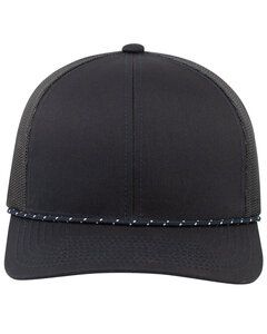 Pacific Headwear 104BR - Trucker Snapback Braid Cap Navy