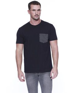 StarTee ST2440 - Men's CVC Pocket T-Shirt Black/Chrcl Hth