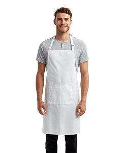 Artisan Collection by Reprime RP154 - Unisex 'Colours' Sustainable Pocket Bib Apron White